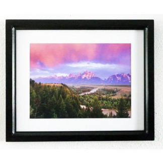 Custom Red Oak Frame in Black Satin The Tetons - Art Wolfe